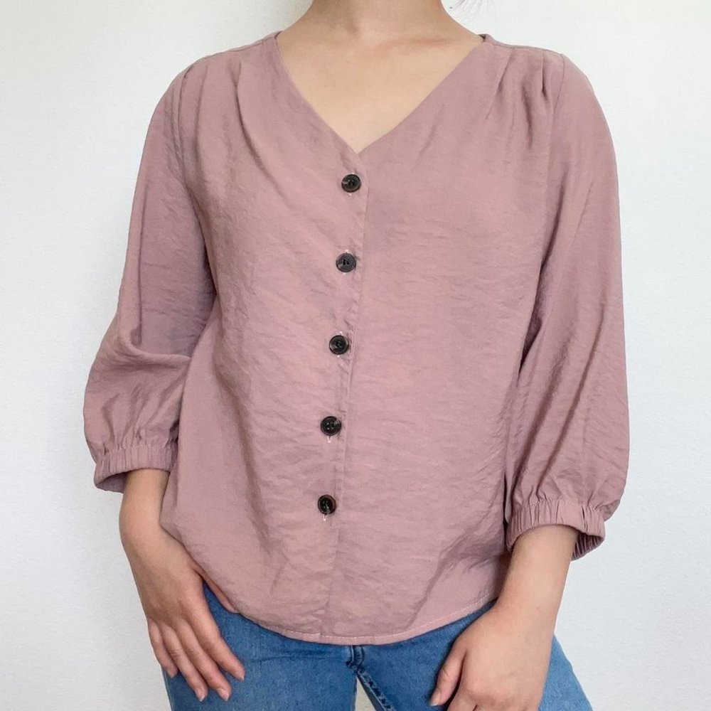 DUSTY ROSE BLOUSE - Picture 2 of 4
